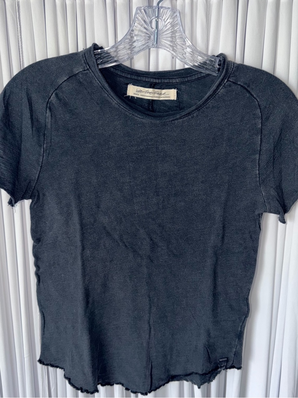 We The Free Vintage Black Crewneck Short Sleeve Tee